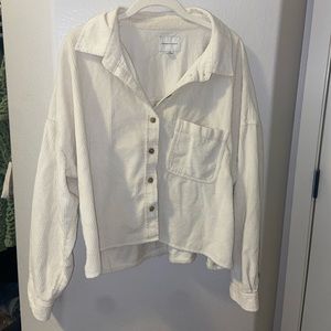 American Eagle Corduroy Button Flannel Shirt